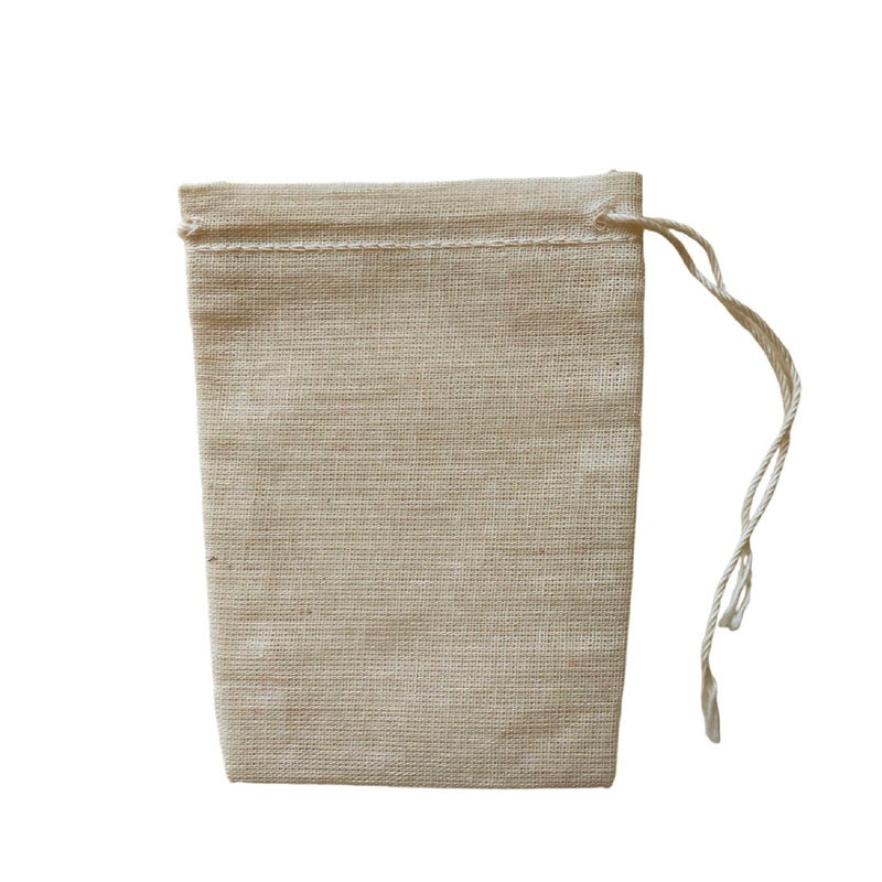 Regency Wraps 100% Cotton All-Natural Drawstring Bag, Pouches for Enclosing Bulk Spices, Tea, Potpourri, Jewelry, Crafting, Wedding Favors, 3" x 4", Pack of 4 - Image 1