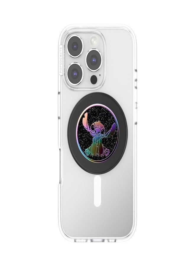 POPSOCKETS قبضة هاتف PopSockets لمغناطيس MagSafe مع حامل، حامل مغناطيسي، قمة قابلة للتبديل، قبضة آمنة لحالات iPhone MagSafe، قبضة للهاتف والتابلت، ديزني سليك - طلاء زيت سليك ستيتش - Image 3