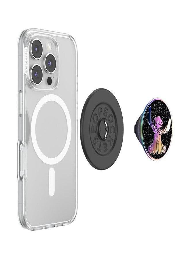POPSOCKETS قبضة هاتف PopSockets لمغناطيس MagSafe مع حامل، حامل مغناطيسي، قمة قابلة للتبديل، قبضة آمنة لحالات iPhone MagSafe، قبضة للهاتف والتابلت، ديزني سليك - طلاء زيت سليك ستيتش - Image 4