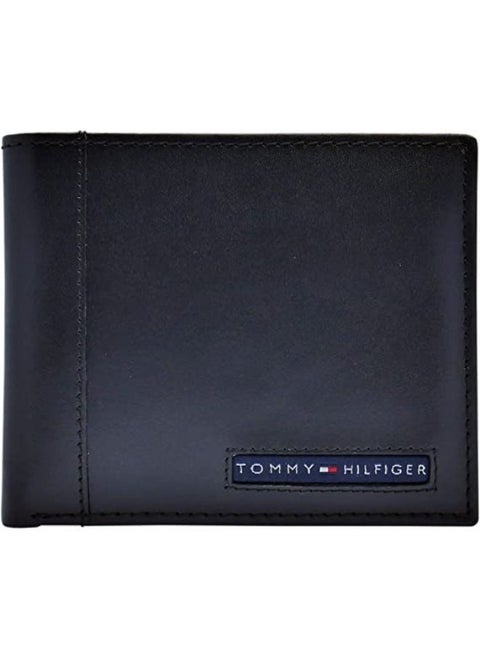 Tommy Hilfiger Cambridge Leather Wallet For Men, Black