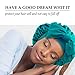 Gili Satin Silk Hair Bonnet for Sleeping Large Bonnets with Tie Band Wrap with Adjustable Straps Night Sleep Caps for Women Curly Braid Hair Dark Turquoise - Image 3