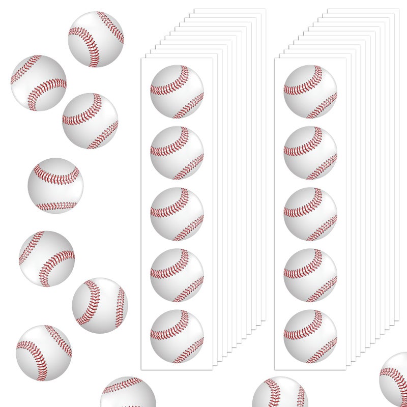 sodknow 120 Pcs Baseball Stickers Vinyl, Baseball Helmet Stickers for Water Bottle Kids Girls Boys, Sports Ball Decals Waterproof for Baseball Sports Party Favor Supply Reward Pride Planner Calendar DIY Craft - Image 1