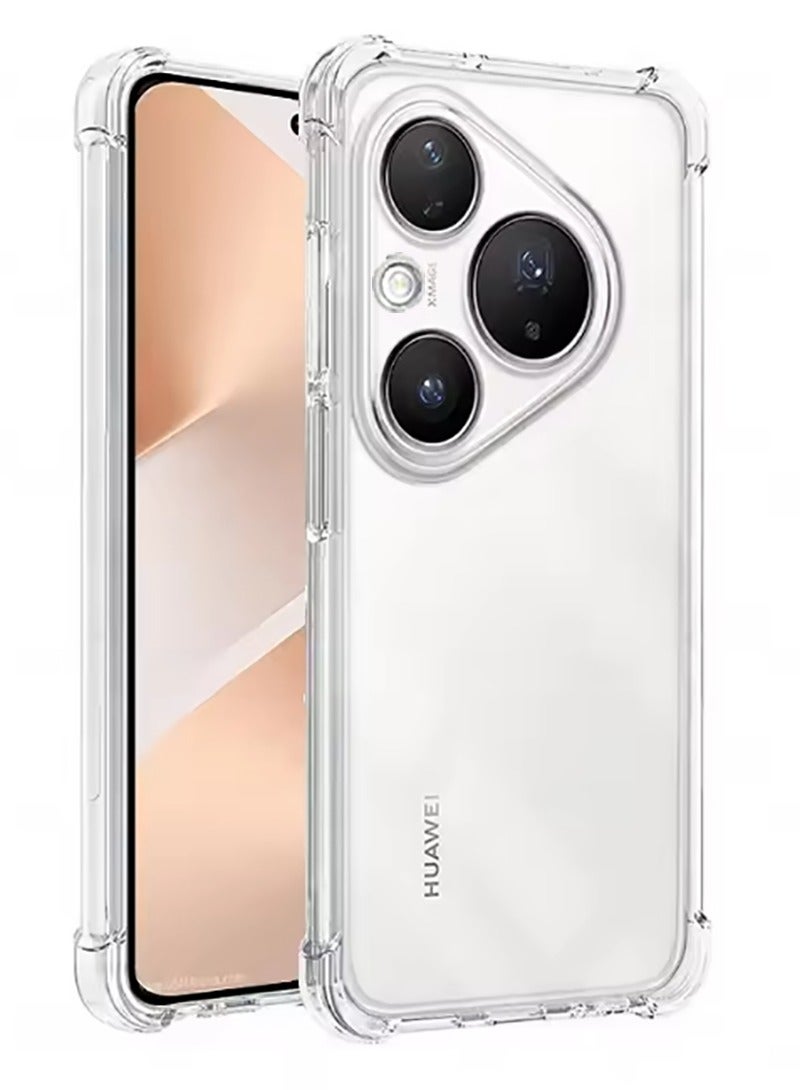 Case Soft Silicone Clear Phone Cover For Huawei Pura 80 Four Corner Anti Fall Protect Bumper - Image 1