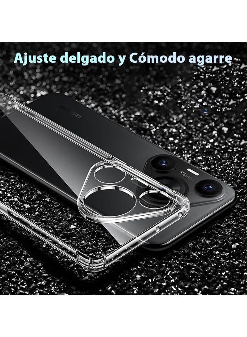 Case Soft Silicone Clear Phone Cover For Huawei Pura 80 Four Corner Anti Fall Protect Bumper - Image 4