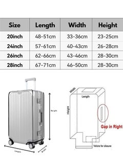 Generic Luggage Cover Protector PVC Clear  Plastic Suitcase Cover, Waterproof Dustproof Cover Protectors for Wheeled Suitcases Travel Luggage （26 Inch）  - Image 2