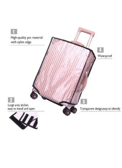 Generic Luggage Cover Protector PVC Clear  Plastic Suitcase Cover, Waterproof Dustproof Cover Protectors for Wheeled Suitcases Travel Luggage （26 Inch）  - Image 3