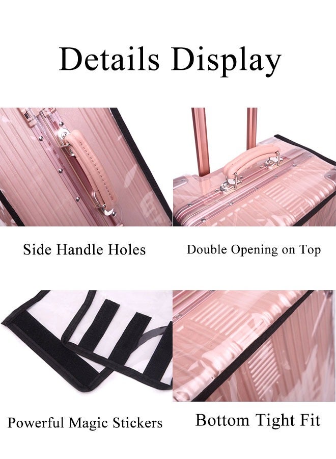 Luggage Cover Protector PVC Clear  Plastic Suitcase Cover, Waterproof Dustproof Cover Protectors for Wheeled Suitcases Travel Luggage （26 Inch） - Image 4