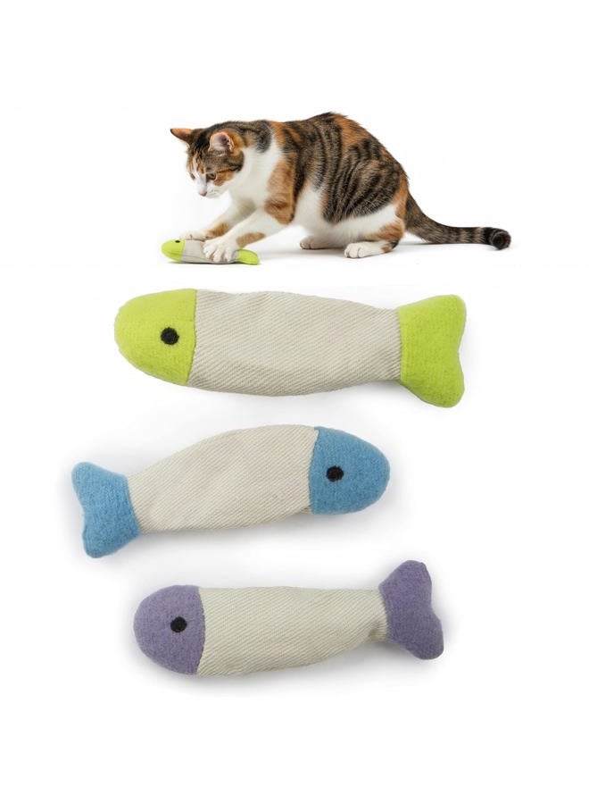SmartyKat Fish Flop Cat Toy Catnip Crinkle Toys, 3 Toys per package - Image 1