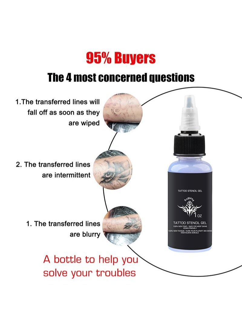 HaLunhi - Professional Tattoo Transfer Gel Template Base Paste Semi-permanent Tattoo Transfer Paste Transfer Paste Suitable for Transfer Paper Machine Tattoo Supplies Accessories 30ML - Image 1