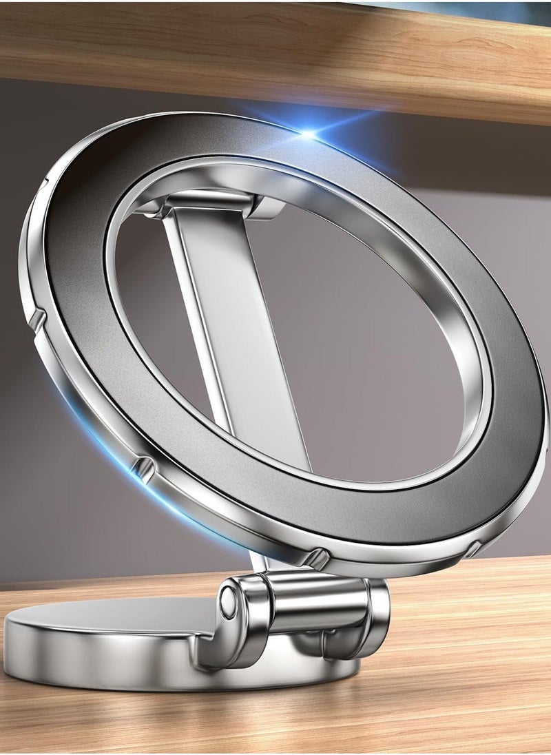 MagSafe Car Mount with 360° Rotation for iPhone 15/14/13/12 Pro Max (Silver) - Image 1