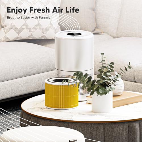 Funmit Core 300 Pet Care Replacement Filter for LEVOIT Core 300, Core 300S and Core 300-P Air Purifier, 3-in-1 H13 True HEPA Filter Replacement, Compared to Part # Core 300-RF-PA, 2 Pack, Yellow - Image 3
