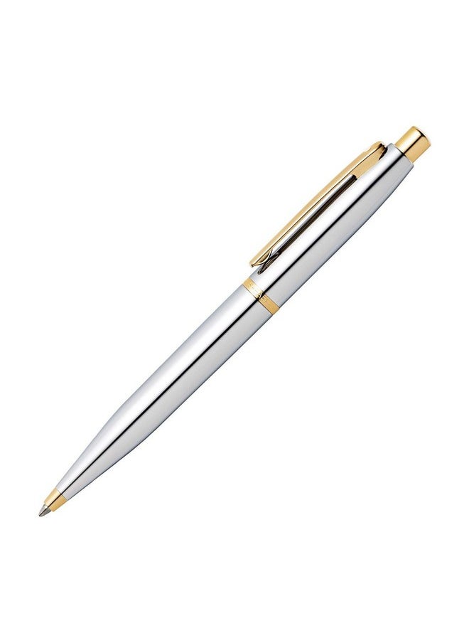 SHEAFFER - Sheaffer VFM 9422 Ballpoint Pen Polished Chrome with Gold Plated Trim | Premium Ballpen Silver - Image 1