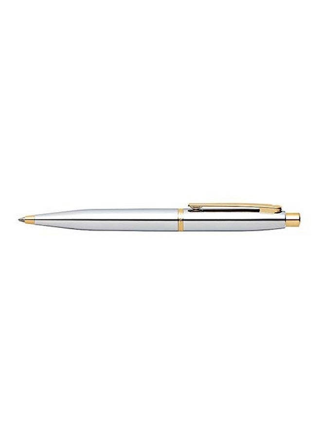 SHEAFFER - Sheaffer VFM 9422 Ballpoint Pen Polished Chrome with Gold Plated Trim | Premium Ballpen Silver - Image 1