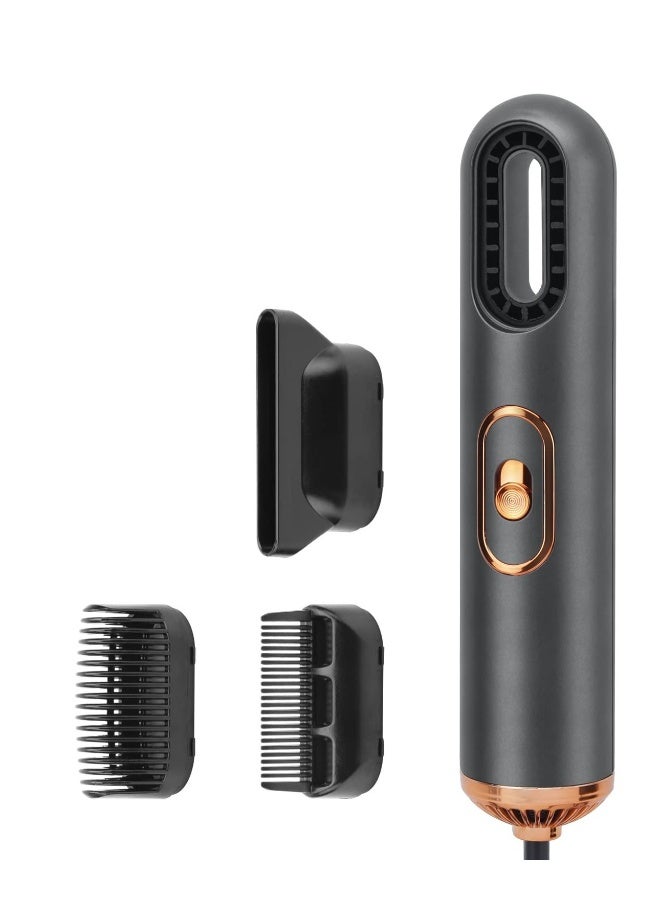 general Hair Dryer with Comb Compact Ionic Blowdryer Portable Travel Blow Dryer Thermostatic Quick Dry Hot and Cold Temperature 3 Wind Speed Adjustable (Grey) - Image 1