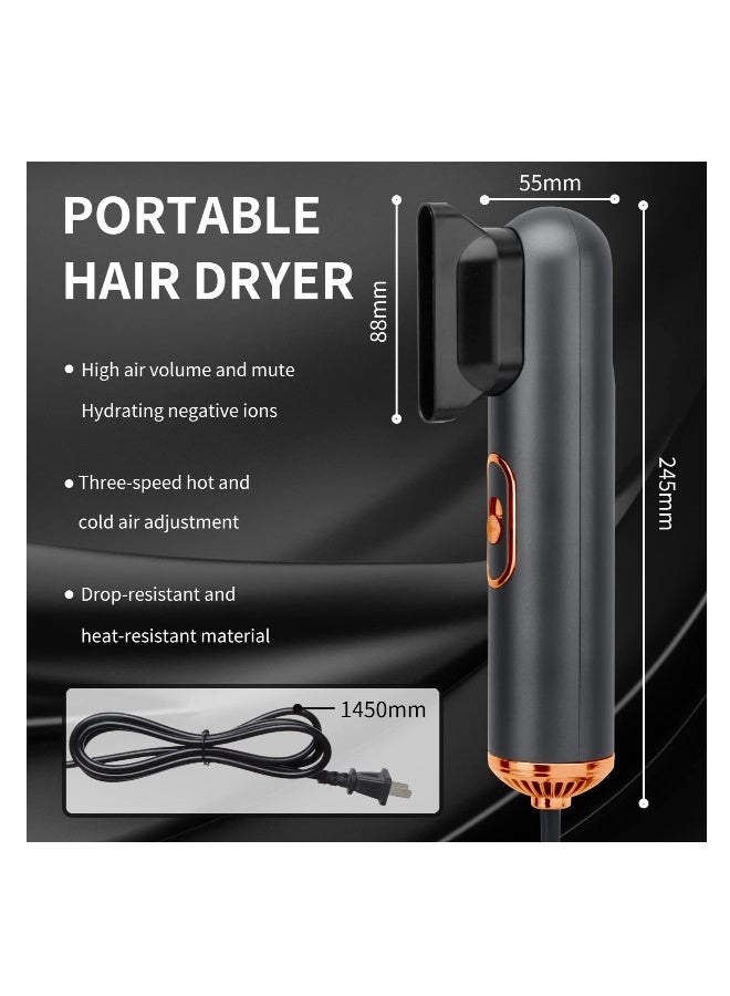 general Hair Dryer with Comb Compact Ionic Blowdryer Portable Travel Blow Dryer Thermostatic Quick Dry Hot and Cold Temperature 3 Wind Speed Adjustable (Grey) - Image 3