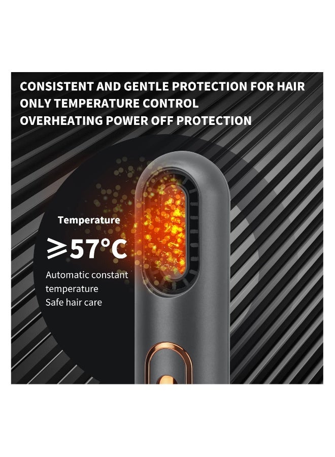 general Hair Dryer with Comb Compact Ionic Blowdryer Portable Travel Blow Dryer Thermostatic Quick Dry Hot and Cold Temperature 3 Wind Speed Adjustable (Grey) - Image 4