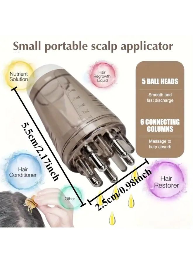 2pcs Scalp Applicator Roller Ball Essential Oil Massage Comb Liquid Oil Hair Brush - Image 2