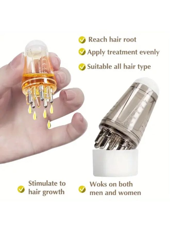 2pcs Scalp Applicator Roller Ball Essential Oil Massage Comb Liquid Oil Hair Brush - Image 3