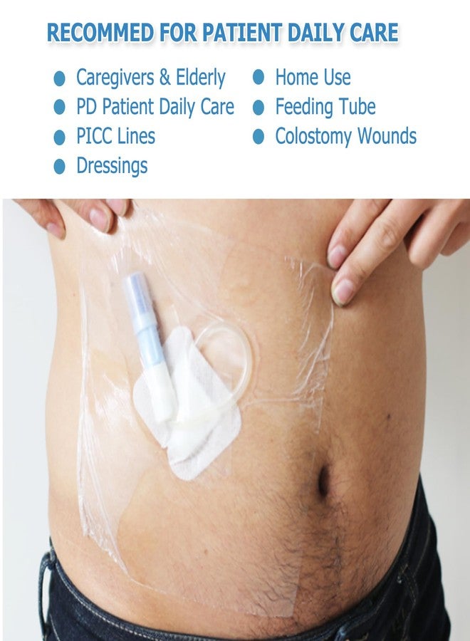 Mediss غطاء دش لقسطرة غسيل الكلى البريتوني من ميديس - ضمادة جروح شفافة، 8 بوصات × 8 بوصات، 50 قطعة - Image 4