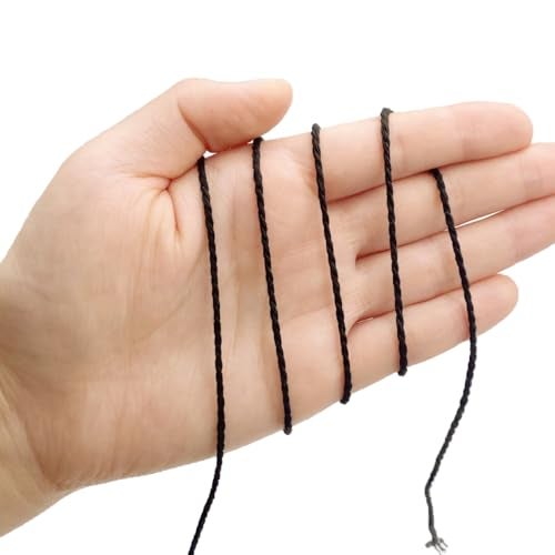 Leecogo Twine String,500 Feet Cotton Butchers Twine String Cooking Kitchen Twine for Crafts Roasting Gift Wrapping DIY Decoration Gardening Packing Materials,Black - Image 3
