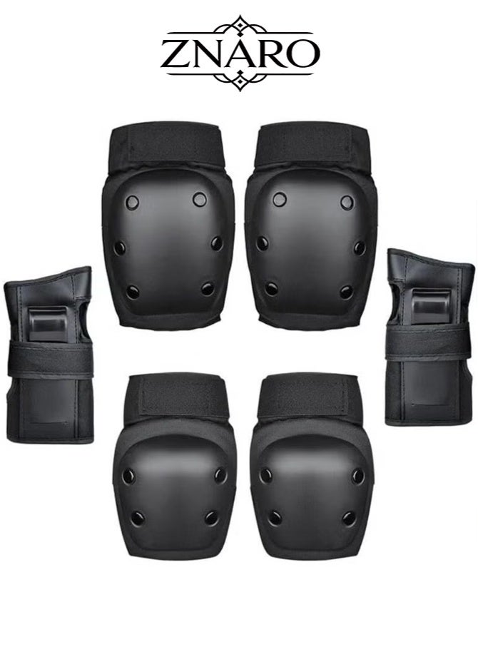 ZNARO 1 Set Knee Pads Elbow Pads Wrist Pads Protective Gear for Kids Teenagers Adults for Rollerblading Skating Skateboard Scooter Biking Cycling - Image 1