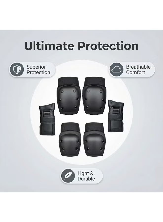 ZNARO 1 Set Knee Pads Elbow Pads Wrist Pads Protective Gear for Kids Teenagers Adults for Rollerblading Skating Skateboard Scooter Biking Cycling - Image 2