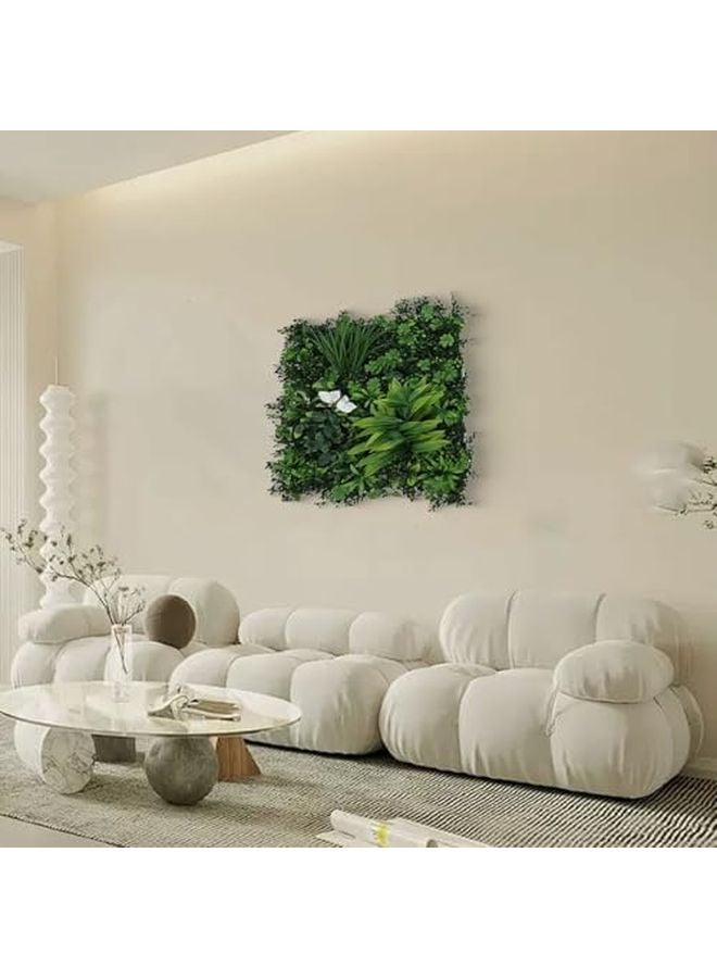 Realistic Faux Green Wall Panel 50x50cm UV Resistant Low Maintenance Indoor Garden Decor - Image 5