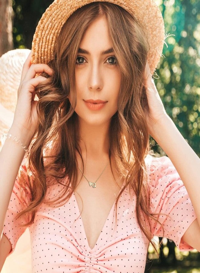 YANCHUN Make A Wish Necklace for Women Heart Initial Necklace Dainty Letter Necklace Trendy Alphabet Name Necklace Initial Pendant Necklace Birthday Christmas Gifts for Stocking Stuffers - Image 4