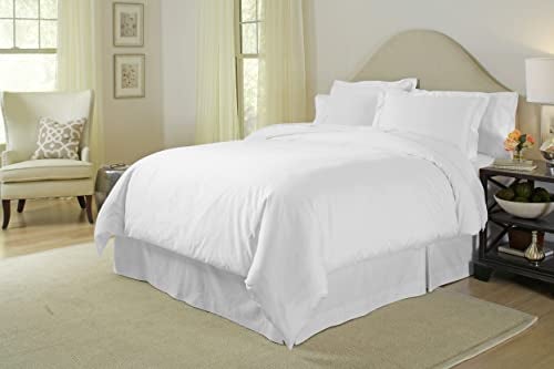 Pointehaven 400 Thread Count Pima Cotton Bedding Set, King, White - Image 1