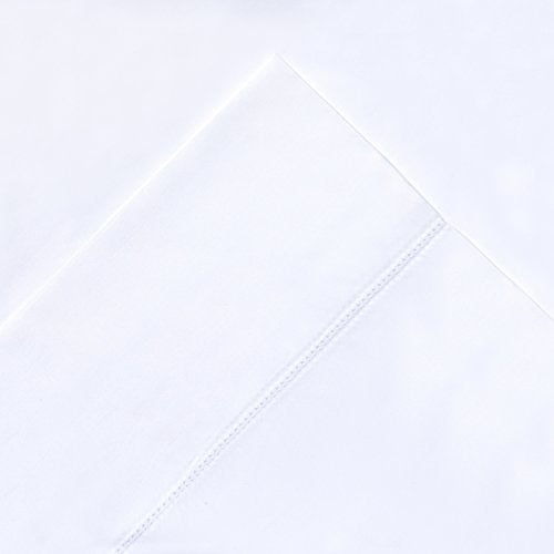Pointehaven 400 Thread Count Pima Cotton Bedding Set, King, White - Image 3