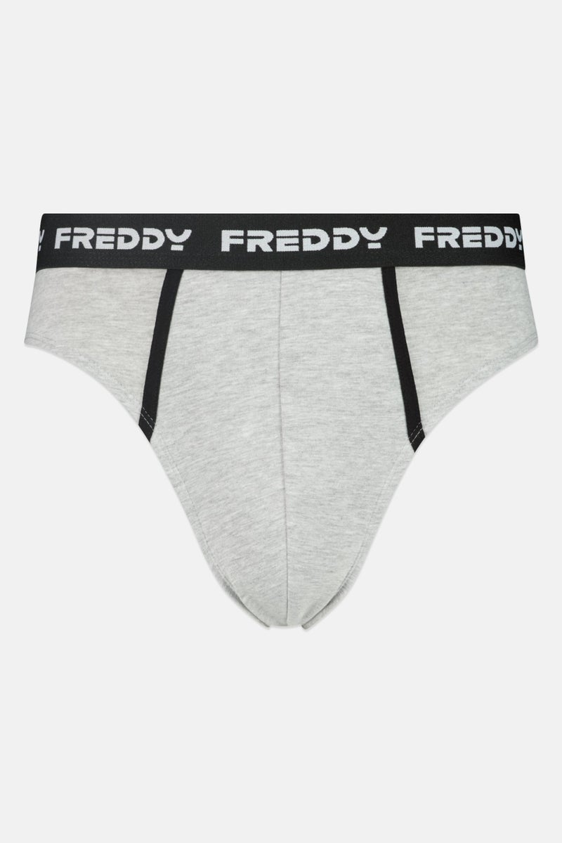 FREDDY Men Brand Logo Brief, Grey - Image 1