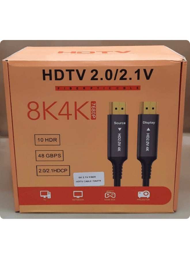 كابل ألياف ضوئية HDMI 2.1 بدقة 8K (70 متر) - Image 3
