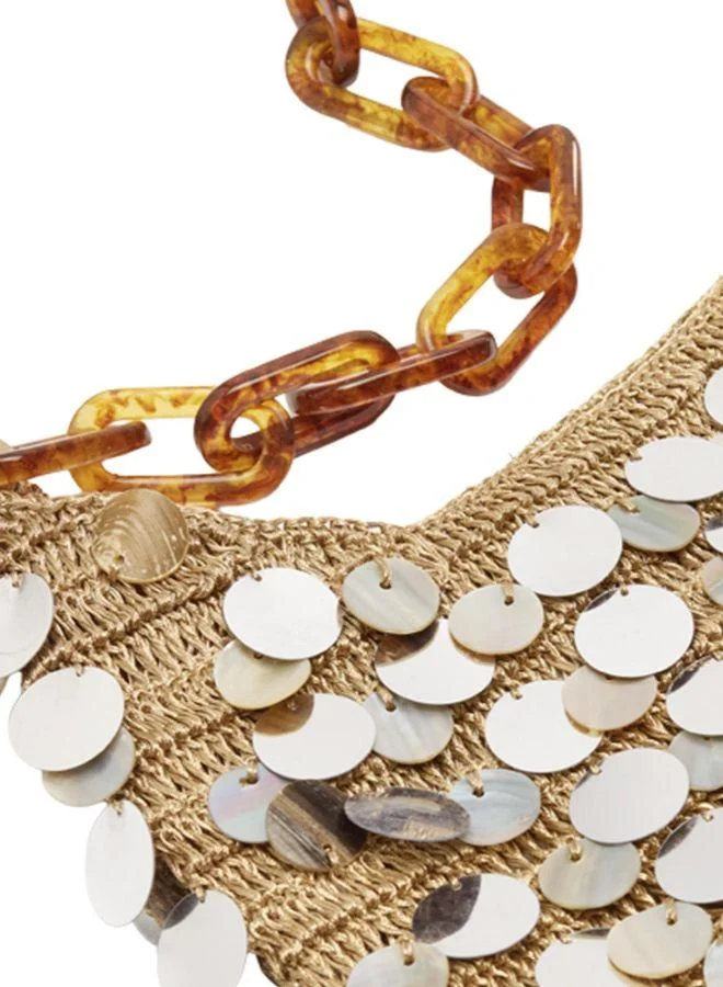PARFOIS Shoulder Bag With Shells And Sequins