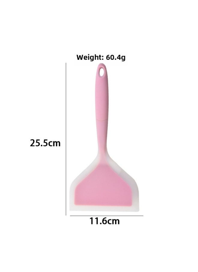 Generic - Silicone Jade Burning Shovel Non-Stick Special Shovel Thick Egg Burning Shovel Silicone Fried Shovel Wide Stick Shovel Fried Egg Shovel-Color:Pink - Image 1