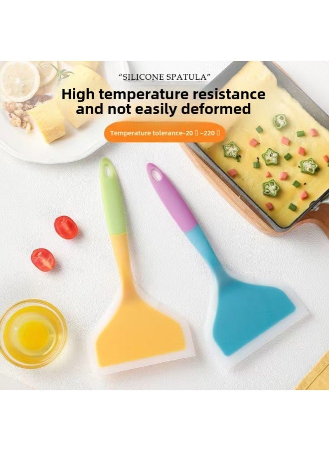Generic - Silicone Jade Burning Shovel Non-Stick Special Shovel Thick Egg Burning Shovel Silicone Fried Shovel Wide Stick Shovel Fried Egg Shovel-Color:Pink - Image 1