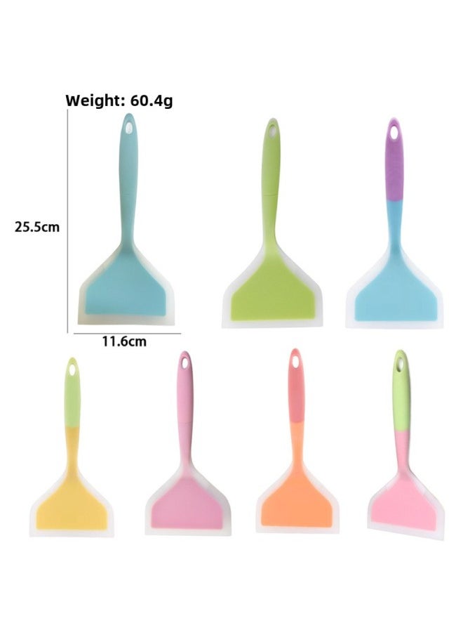 Generic - Silicone Jade Burning Shovel Non-Stick Special Shovel Thick Egg Burning Shovel Silicone Fried Shovel Wide Stick Shovel Fried Egg Shovel-Color:Pink - Image 1