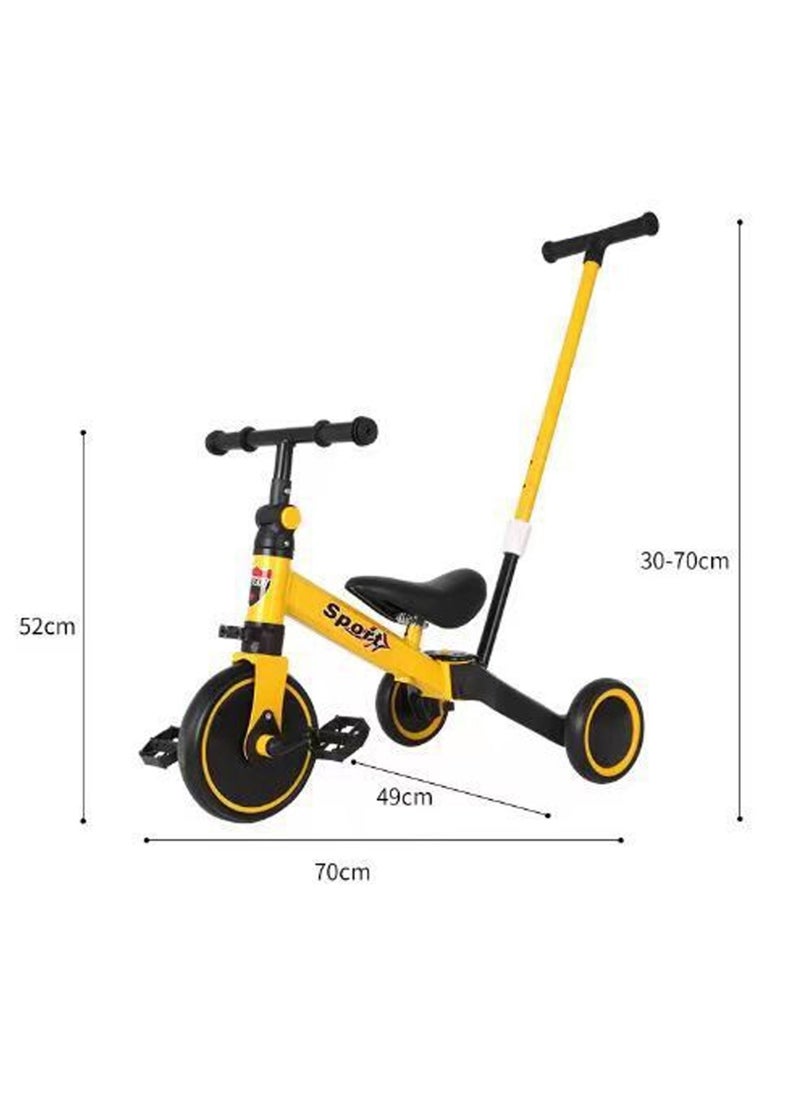 Swift 7 in 1 Toddler Bike with Push Handle,Tricycles for 1 to 3 Years Old, Toddler Tricycle with Push Handle for Boy Girl, Baby Bike Balance Bike with Adjustable Seat Height and Removable Pedal, Yellow  - Image 5