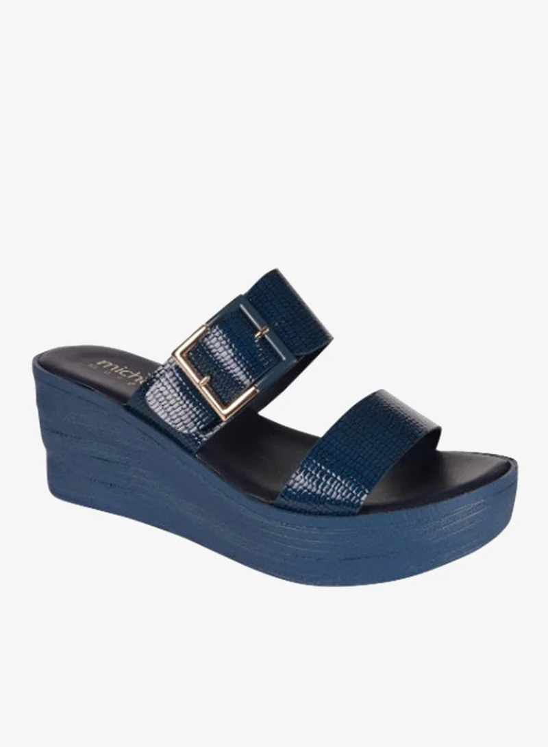 092-2567 Michelle Morgan Ladies Wedge Sandals 219RJ662 Navy