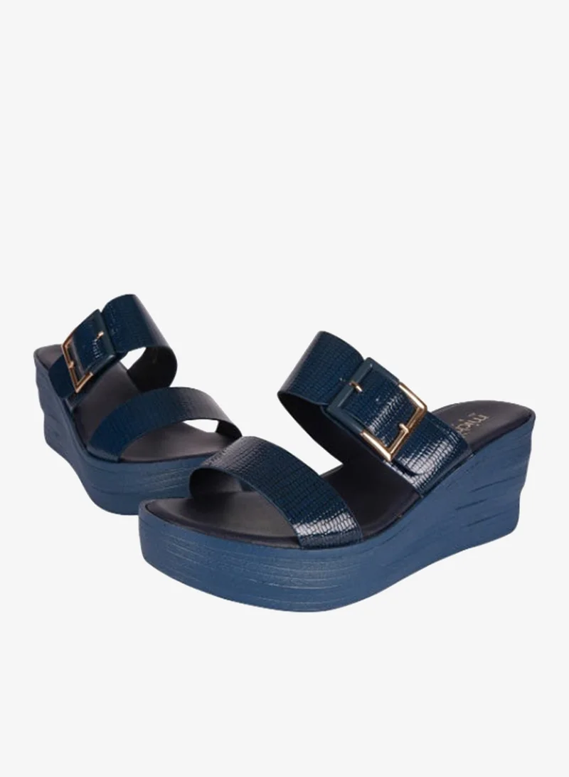 Michelle Morgan Navy 092-2567 Michelle Morgan Ladies Wedge Sandals 219RJ662 Navy for Women | Best Price UAE