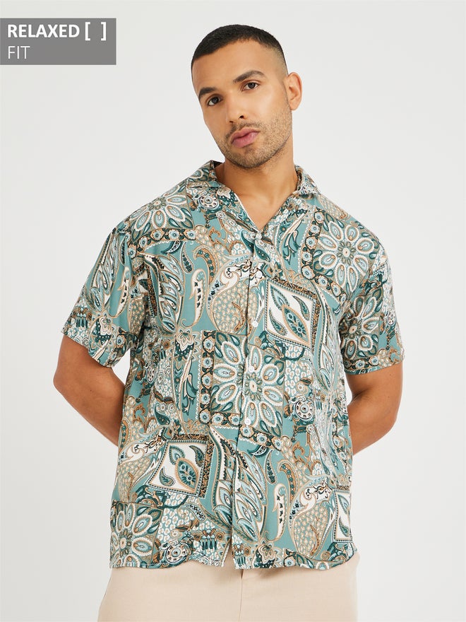 Styli Styli All Over Print Relaxed Fit Shirt  - Image 1