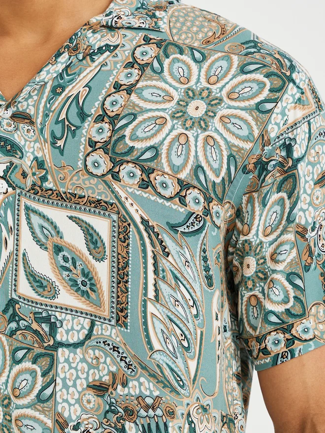 Styli Styli All Over Print Relaxed Fit Shirt