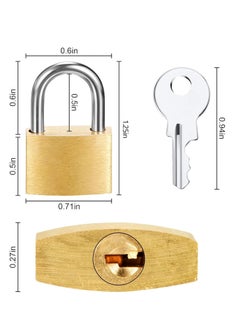 AKDC AKDC Mini Padlock Small Padlock 25MM Solid Brass Locks with 3 Keys for Luggage Lock,  (24 Pieces)  - Image 2