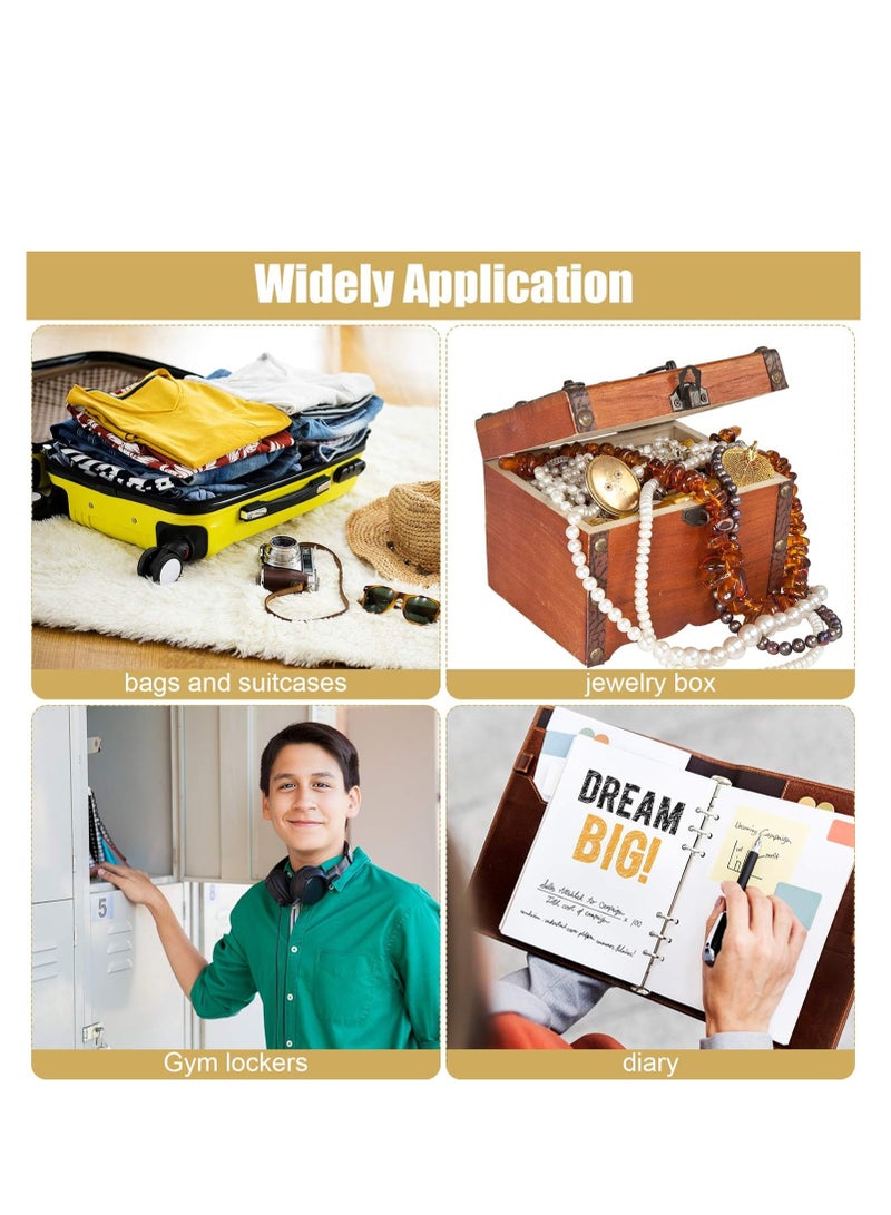 AKDC Mini Padlock Small Padlock 25MM Solid Brass Locks with 3 Keys for Luggage Lock,  (24 Pieces) - Image 3