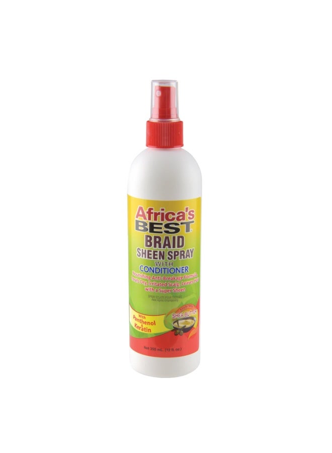 Africa's BEST Africa's Best Braid Sheen Spray With Conditioner, 12 Ounce, Green