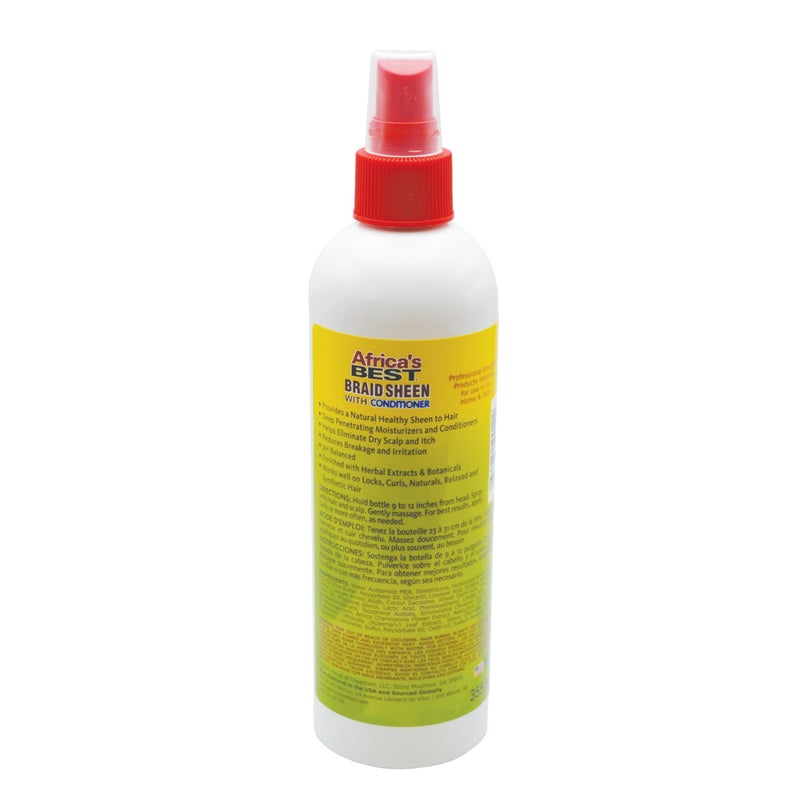 Africa's Best Braid Sheen Spray With Conditioner, 12 Ounce, Green, 1-102-12-1243-01 - Image 2