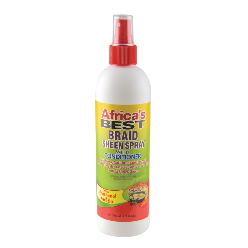 Africa's Best Braid Sheen Spray With Conditioner, 12 Ounce, Green, 1-102-12-1243-01 - Image 1