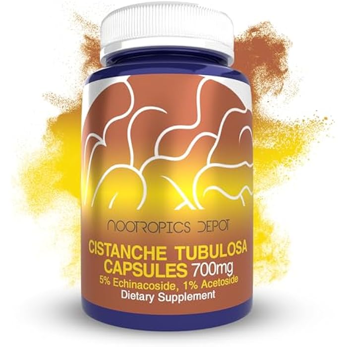 Nootropics Depot Cistanche tubulosa Capsules | 700mg | 5% Echinacoside + 1% Verbascoside (Acetoside) | 60 Count - Image 1