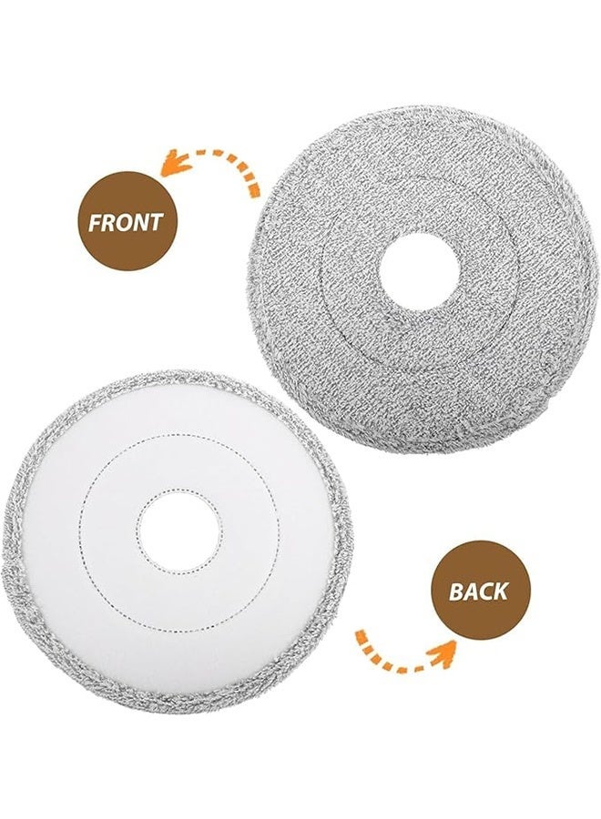 APPTRIN 5-Piece Circular Mop Cloth Replacement, Wet & Dry Household Cleaning Mop, Washable Microfiber Cloth Pad Mop Head, Used for Household Cleaning and Sweeping - Image 3