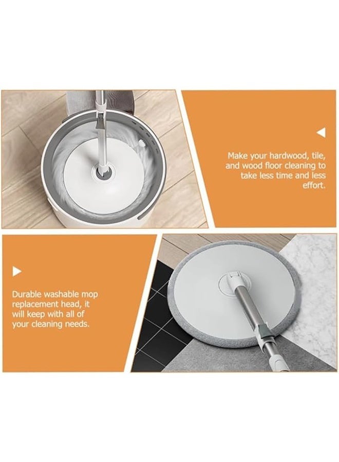 APPTRIN 5-Piece Circular Mop Cloth Replacement, Wet & Dry Household Cleaning Mop, Washable Microfiber Cloth Pad Mop Head, Used for Household Cleaning and Sweeping - Image 4