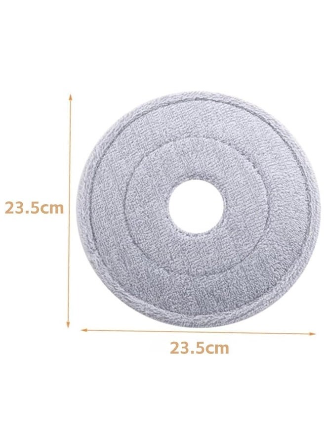 APPTRIN 5-Piece Circular Mop Cloth Replacement, Wet & Dry Household Cleaning Mop, Washable Microfiber Cloth Pad Mop Head, Used for Household Cleaning and Sweeping - Image 5